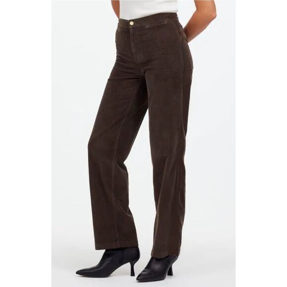 Madewell NWT Women’s Brown Corduroy Curvy Emmett Wide Leg Pants size 28 - Picture 1 of 9